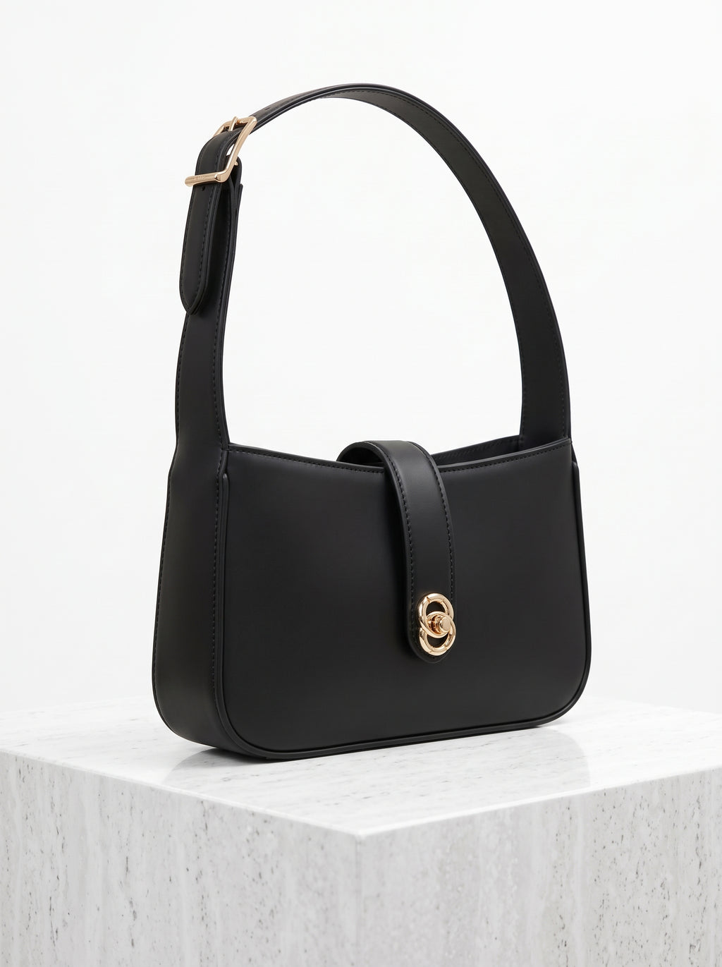 MOINA™️ — Noir Signature Genuine Leather Shoulder Bag