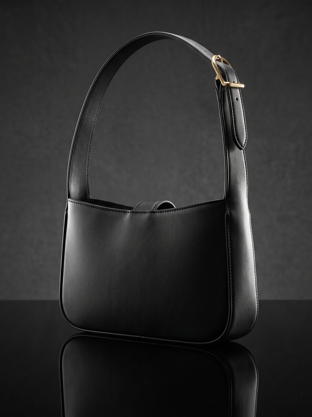 MOINA™️ — Noir Signature Genuine Leather Shoulder Bag