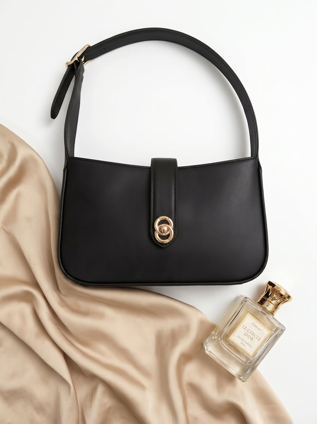 MOINA™️ — Noir Signature Genuine Leather Shoulder Bag