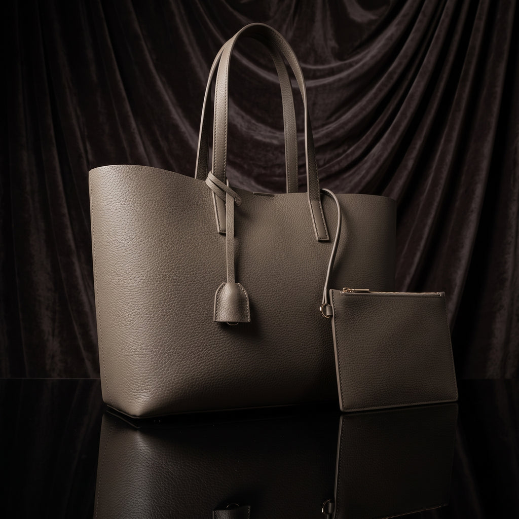 MOINA - Genuine Leather Signature Tote Bag