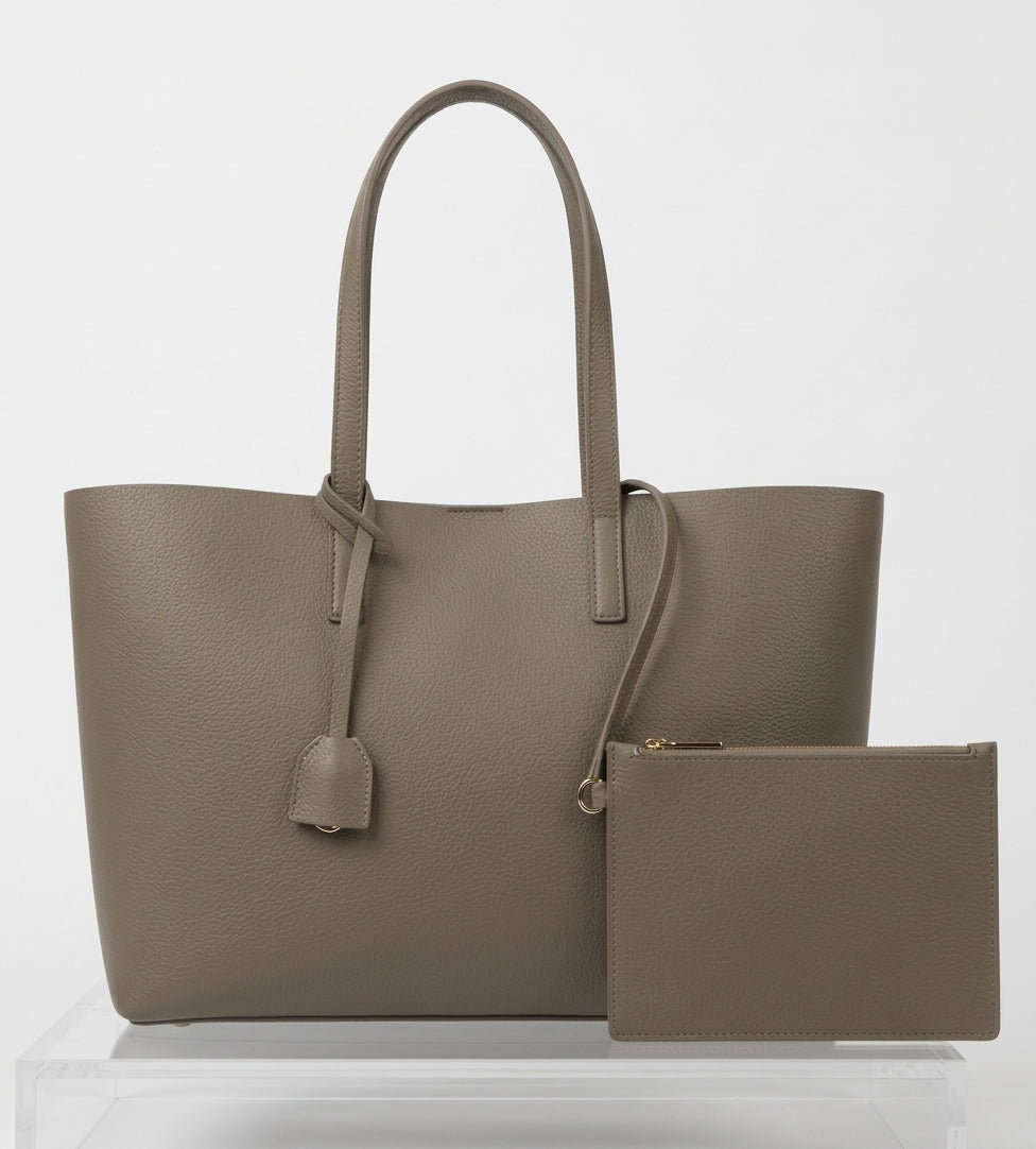 MOINA - Genuine Leather Signature Tote Bag
